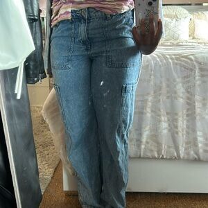 Small Baggy Denim Jeans with Cargo pockets